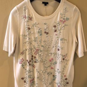 NWT Talbots beaded sweater size L